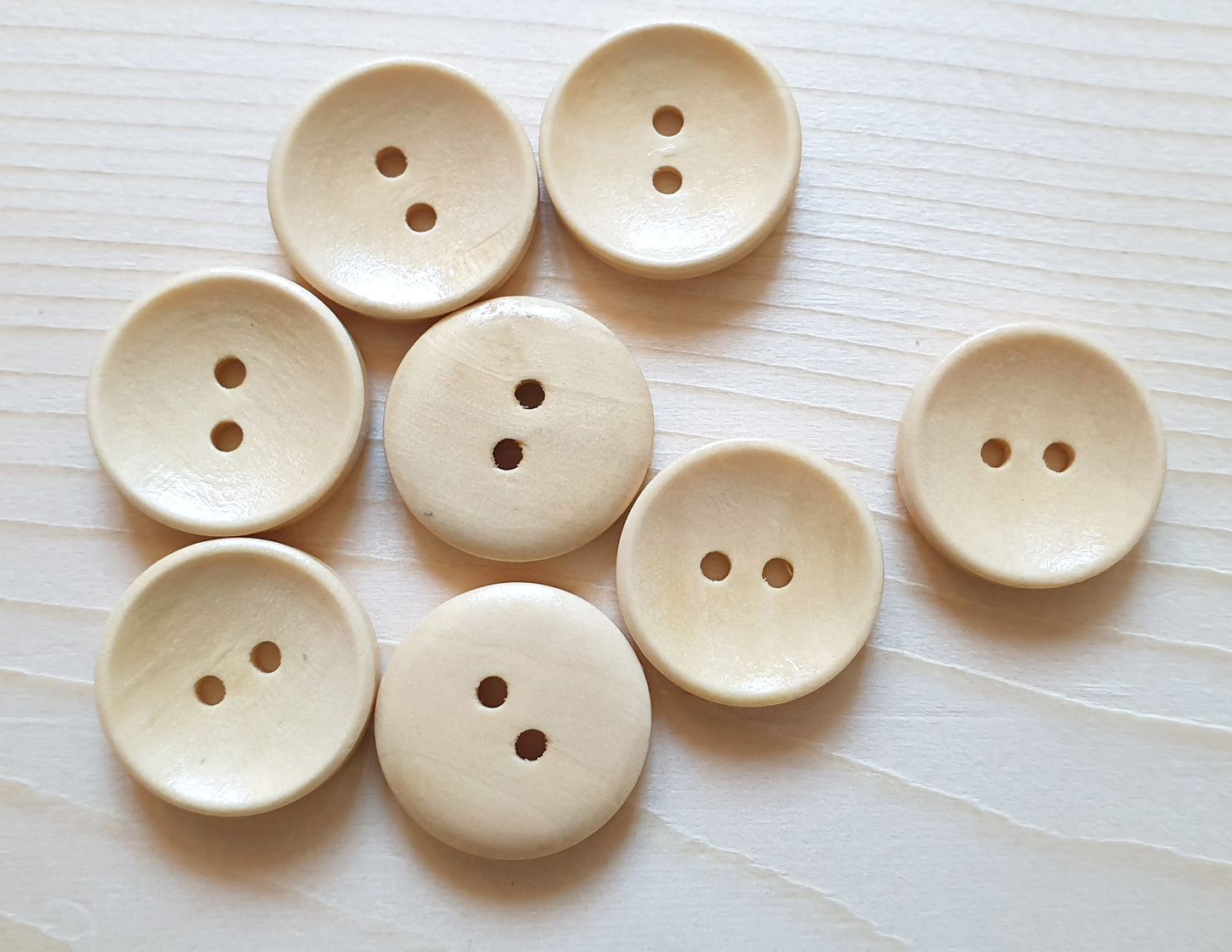 2-HOLE BEIGE Off-white / 10-25mm / Set of 10 buttons / Wooden Buttons / Sewing Buttons