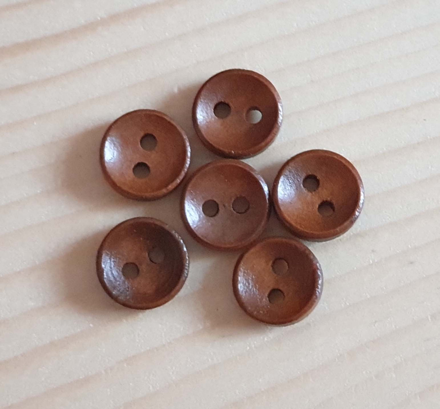 2-HOLE COFFEE BROWN / 10-25mm / Wooden Buttons / Sewing Buttons