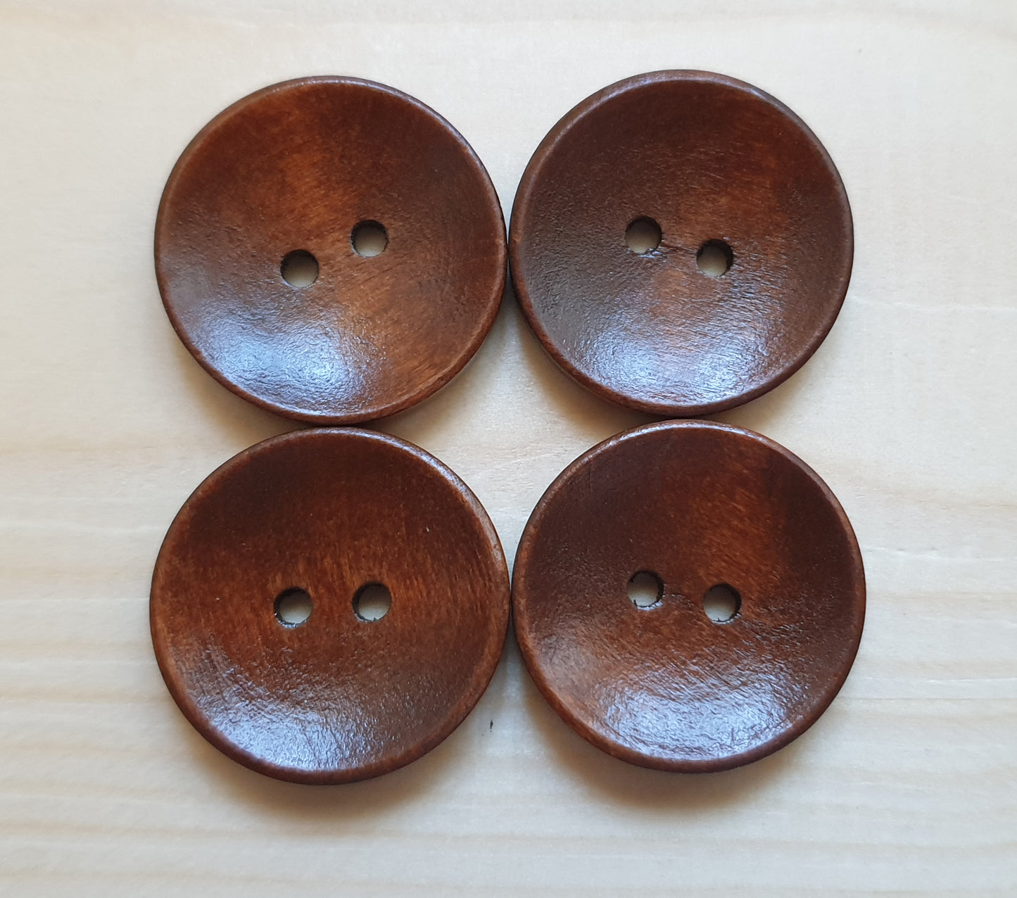 2-HOLE COFFEE BROWN / 10-25mm / Wooden Buttons / Sewing Buttons