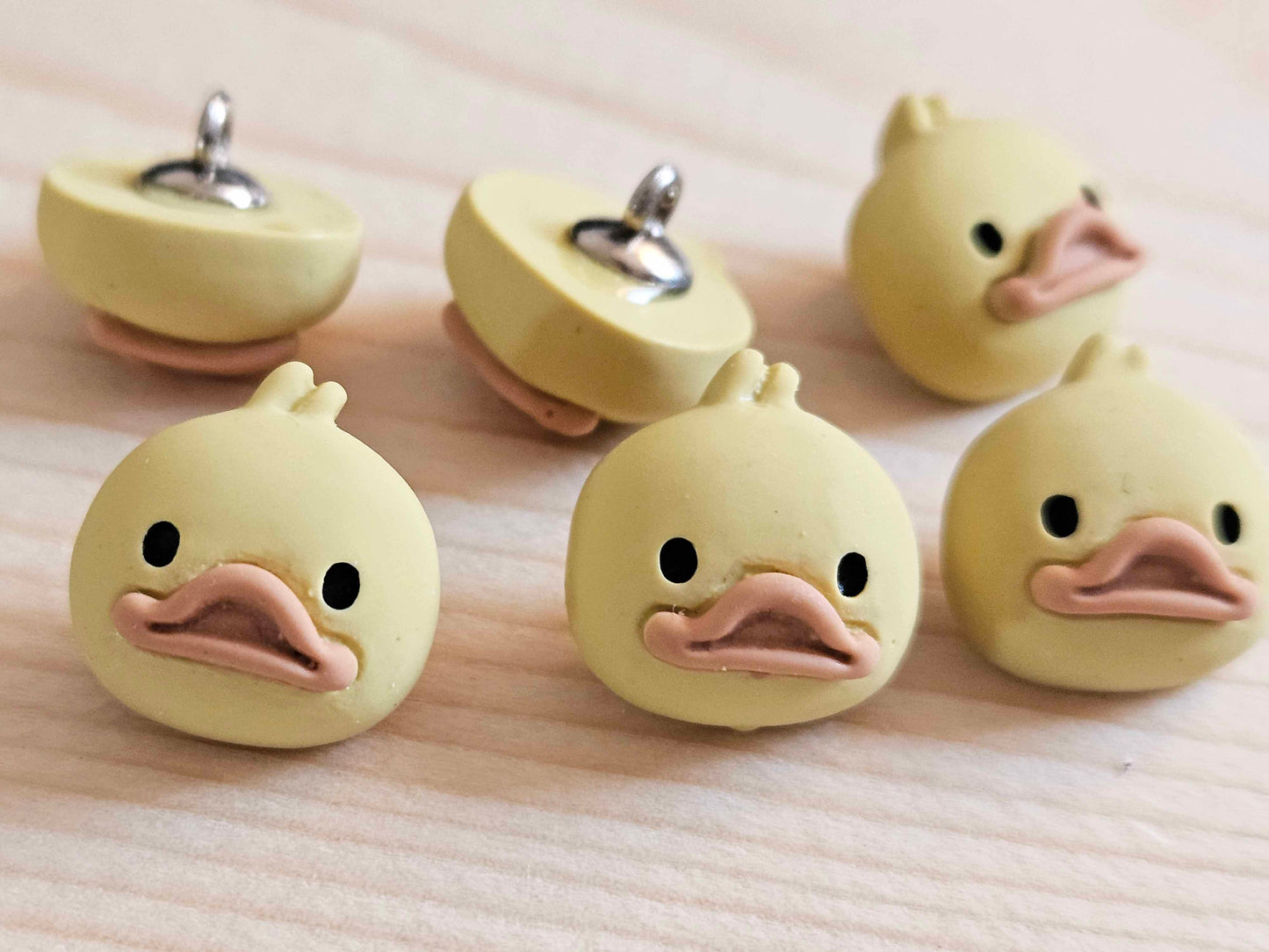 DUCKLING RESIN / 15mm / Kid Child Rein Metal Shank Buttons / Sewing Buttons