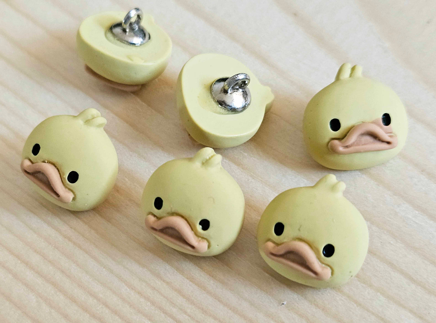 DUCKLING RESIN / 15mm / Kid Child Rein Metal Shank Buttons / Sewing Buttons