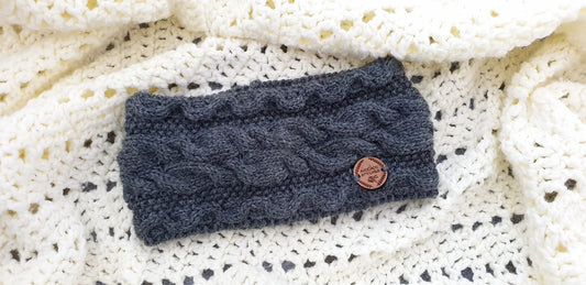 OCEAN BREEZE HEADBAND / Wool Ear Warmer / Handmade in Canada