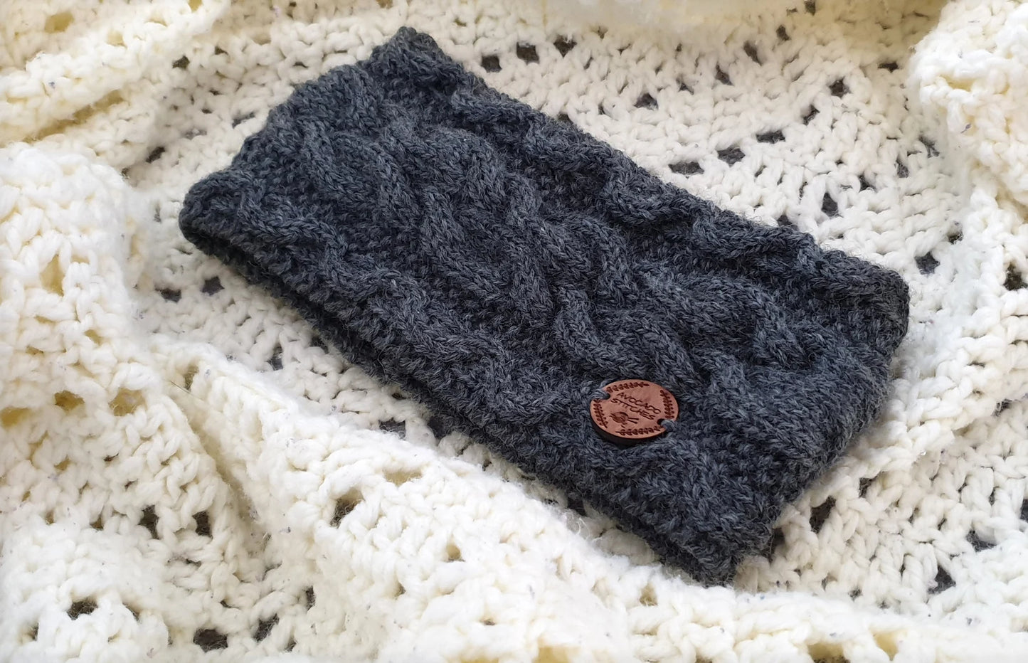 OCEAN BREEZE HEADBAND / Wool Ear Warmer / Handmade in Canada