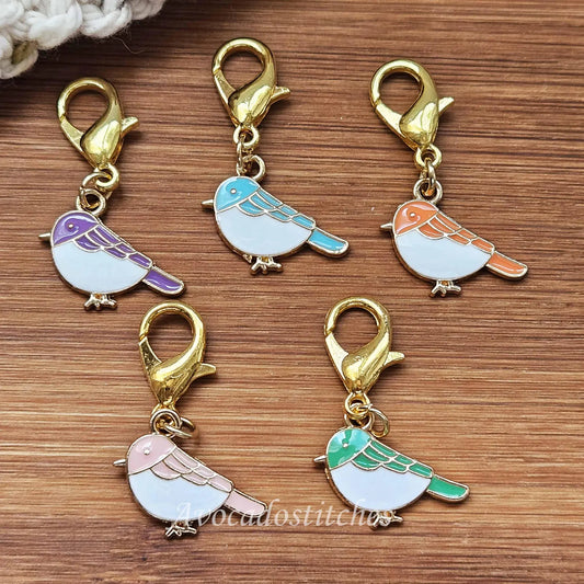 ROBIN WHIRL - 5 pieces / Knitting Crochet Stitch Markers / Notions