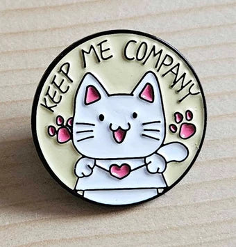 KEEP ME COMPANY - Cat Pins / Pet Brooches / kitten Pins / Gifts