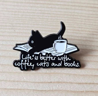 LIFE is BETTER with Lazy CAT - Cat Pins / Pet Brooches / Kitten Pins / Gifts