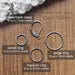 AMETHYST SERENADE (Natural Stone & Stainless Steel) – Set of 5 Stitch Markers / Knitting Crochet Notions