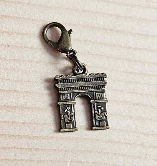 WORLD LANDMARKS / Arc de Triomphe / Planner Charm / Journal Charm / Zipper Pull / Bookmark Charm / Planner accessories