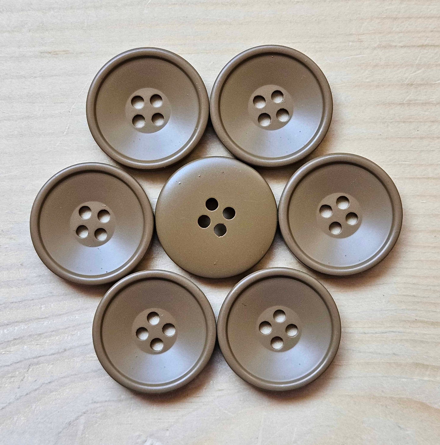 KHAKI BROWN RESIN / 21-30mm / Korean Style Resin Buttons / Sewing Buttons