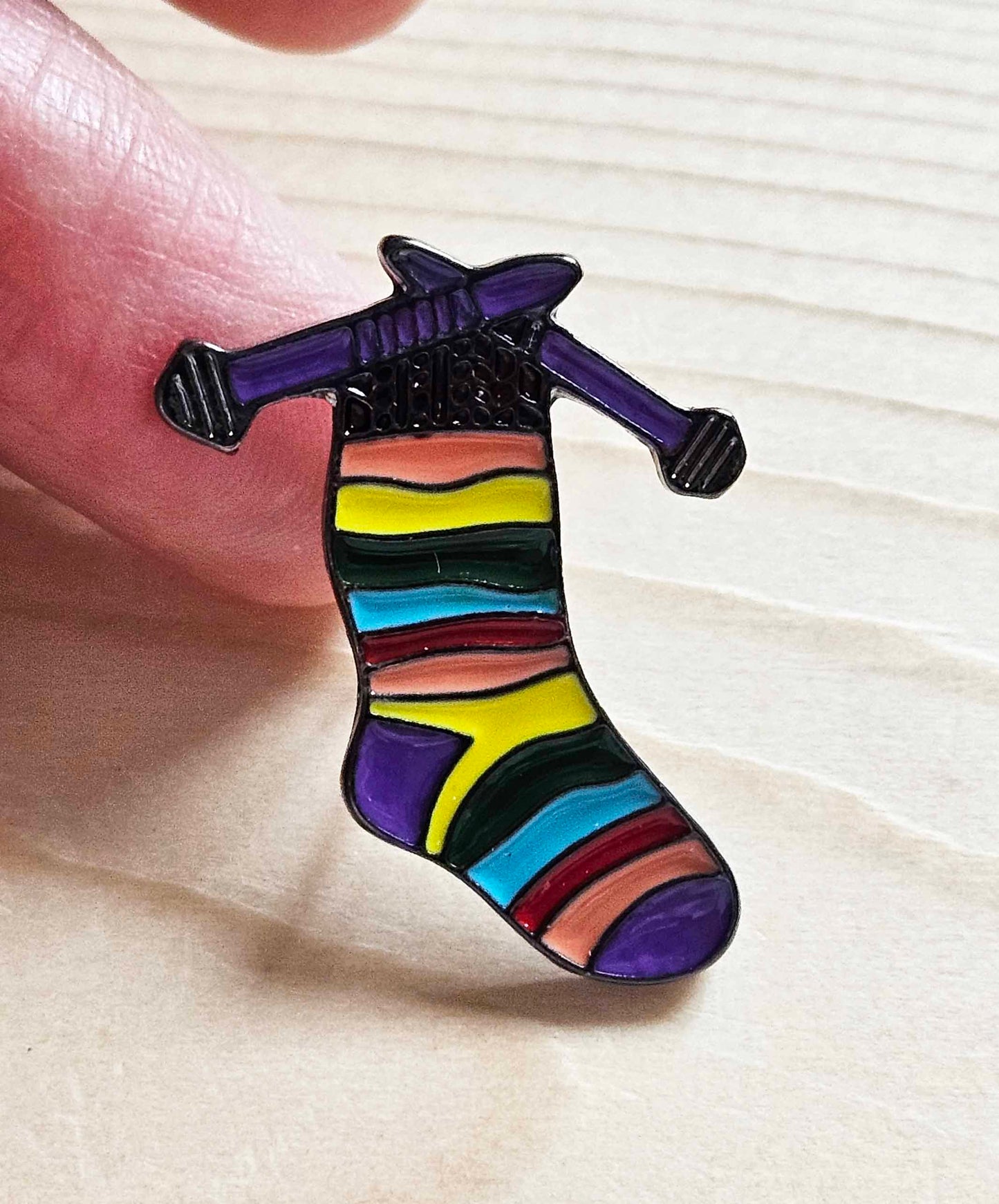 KNIT SOCK / Knitter Pin / Hobby Brooches