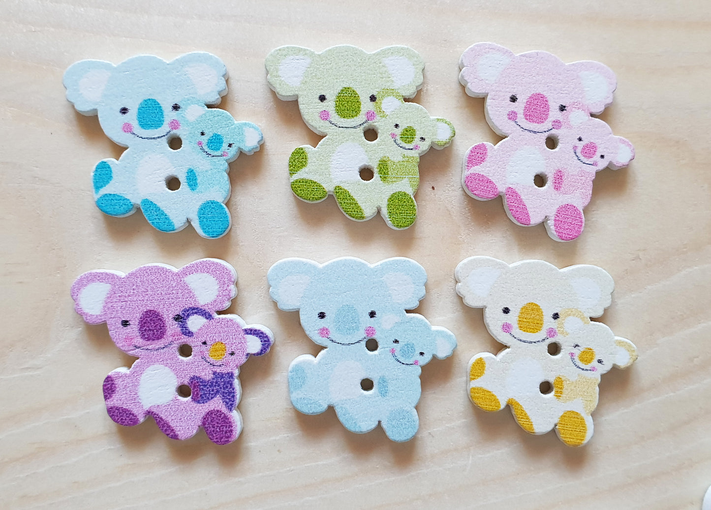 KOALA / 22*23mm / Wooden Buttons / Sewing Buttons