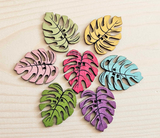 LEAF / 25*32mm / Wooden Buttons / Sewing Buttons