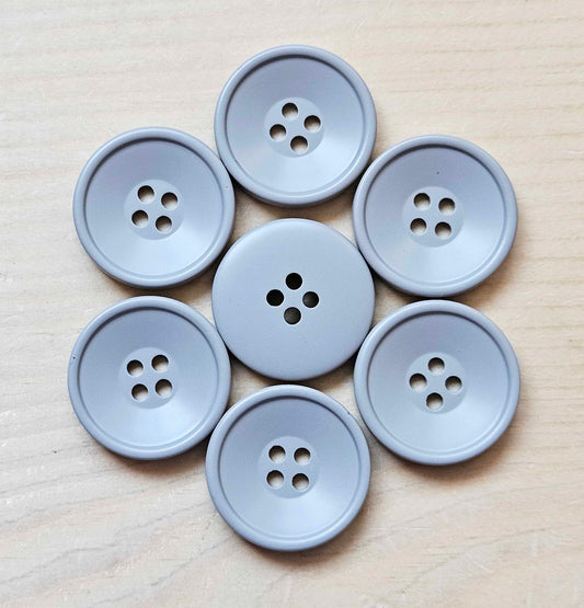 LIGHT GREY Korean Resin / 25-30mm / Set of 4 buttons / Korean Style Resin Buttons / Sewing Buttons