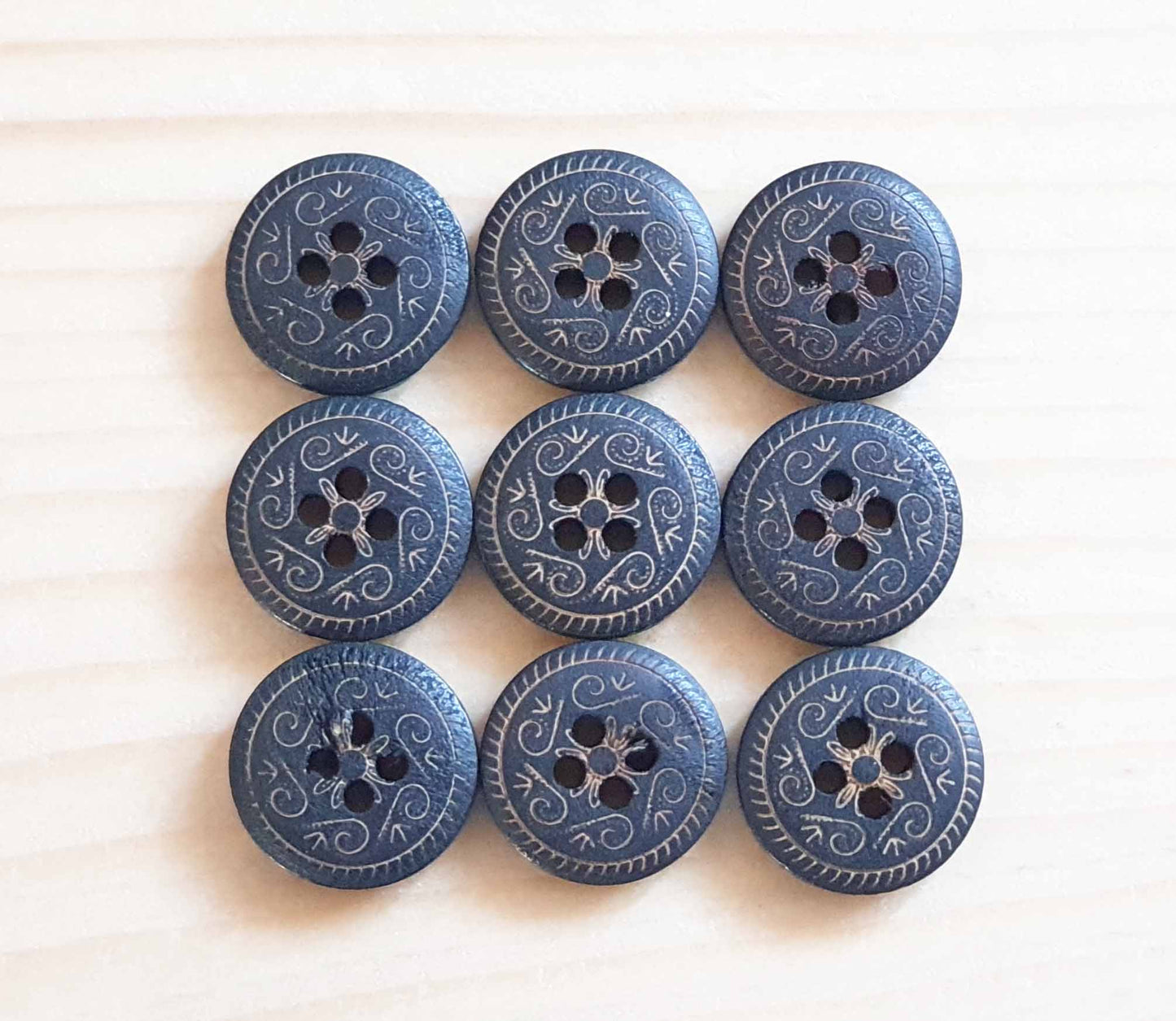 MANDALA / 13mm / Wooden Buttons / Sewing Buttons