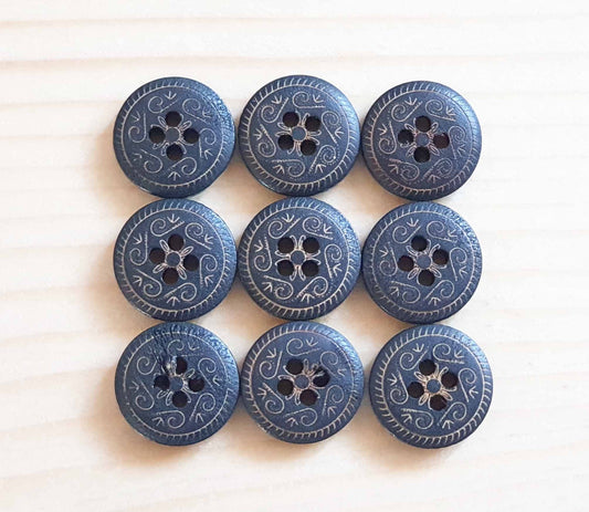 MANDALA / 13mm / Wooden Buttons / Sewing Buttons