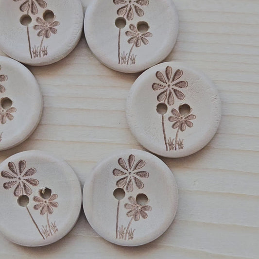 AvoDesigns TOGETHER FOREVER / 18mm - 6 buttons / Wooden Buttons / Sewing Buttons