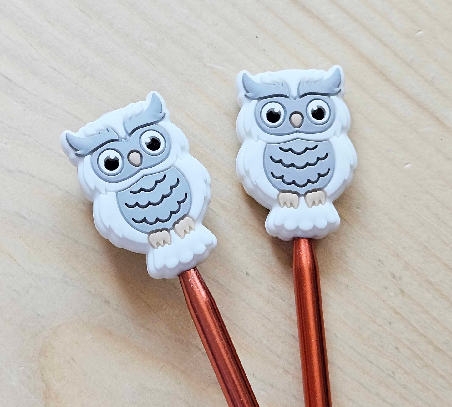 OWL STITCH STOPPERS / Knitting Needle Stoppers / Point Protection / Notions