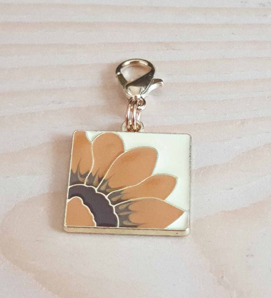 SUNFLOWER OIL PAINTING / Planner Charm / Journal Charm / Zipper Pull / Bookmark Charm / Planner accessories