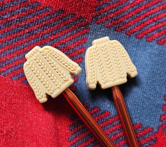 SWEATER STITCH STOPPERS / Knitting Needle Stoppers / Point Protection / Notions