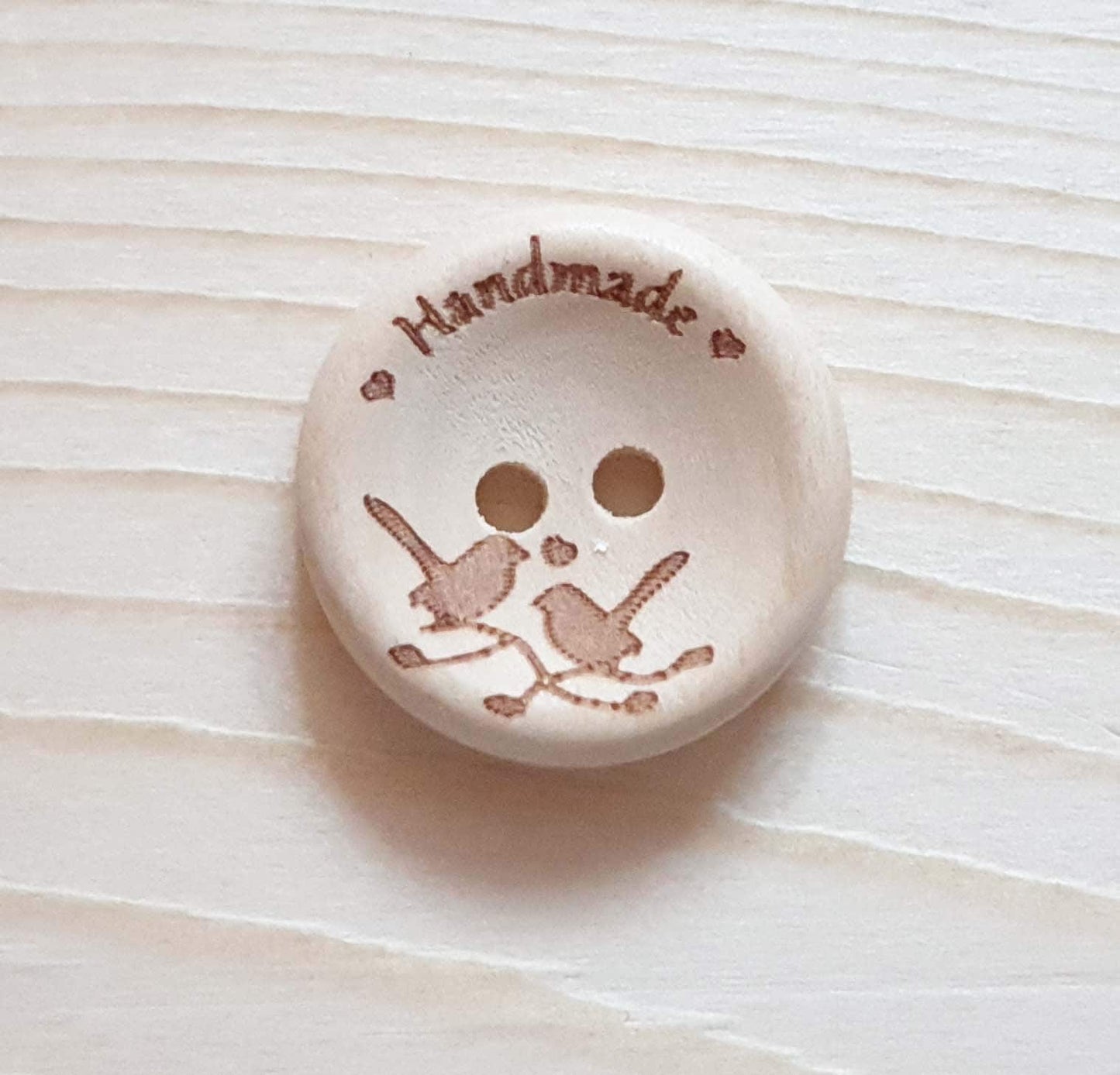 AvoDesigns HANDMADE BIRD LOVERS / 20mm - 6 buttons / Wooden Buttons / Unvarnished Buttons / Sewing Buttons