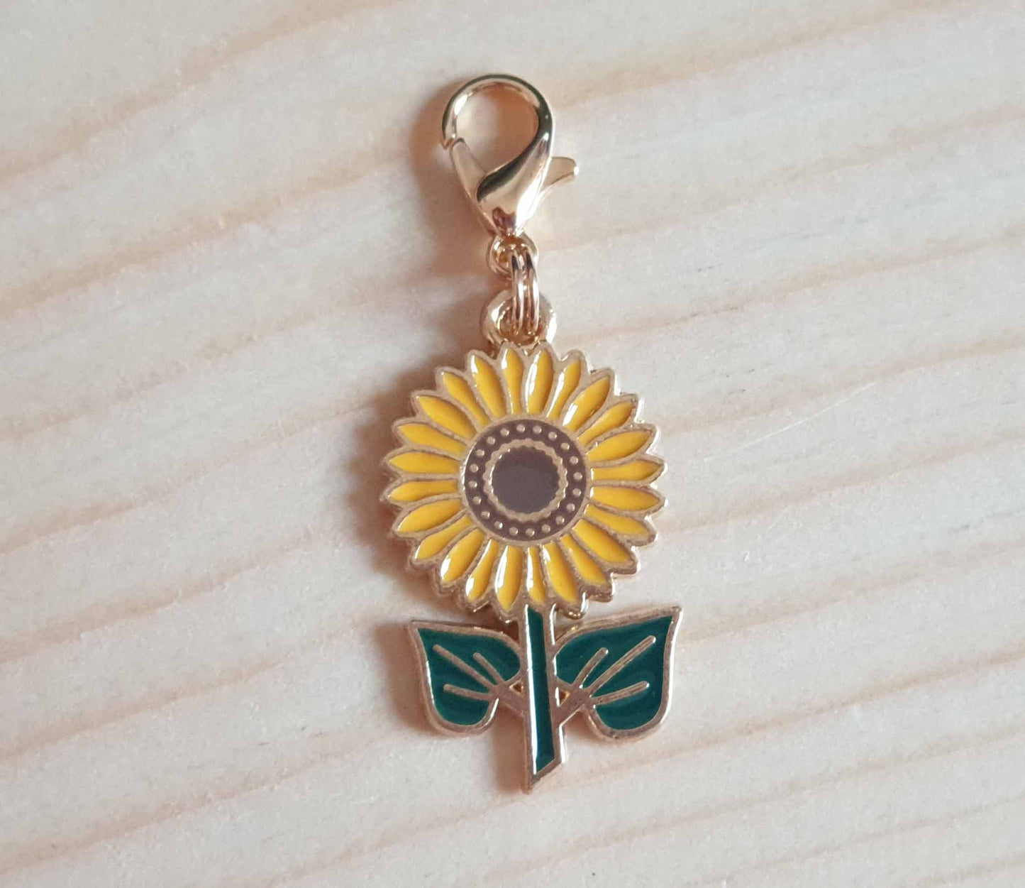 SUNFLOWER / Planner Charm / Journal Charm / Zipper Pull /Bookmark Charm / Planner accessories