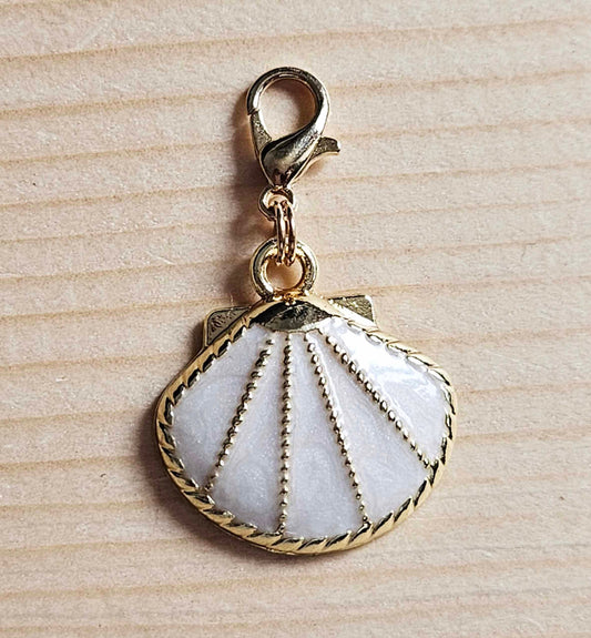 SEASHELL / Planner Charm / Journal Charm / Zipper Pull / Bookmark Charm / Planner accessories