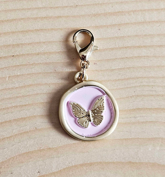 PASTEL BUTTERFLY / Planner Charm / Journal Charm / Zipper Pull / Bookmark Charm / Planner accessories