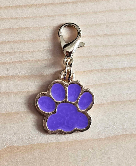 PURPLE PAW / Planner Charm / Journal Charm / Zipper Bookmark Charm / Planner accessories