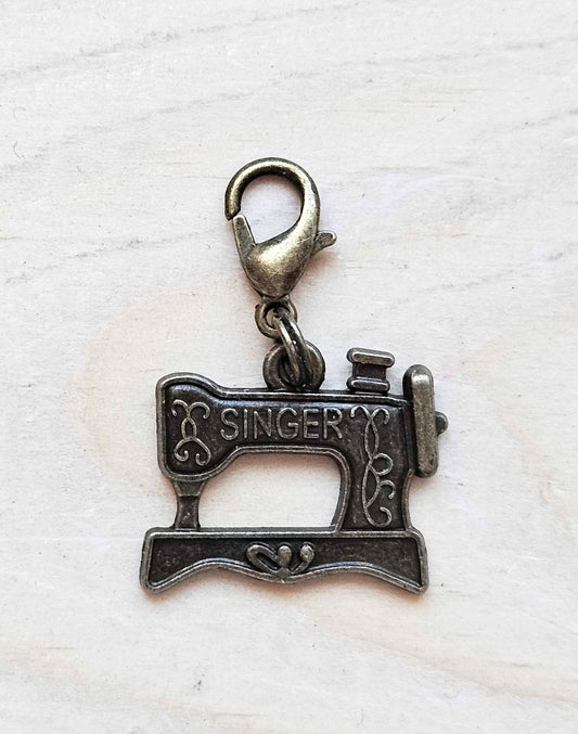 ANTIQUE SEWING MACHINE / Planner Charm / Journal Charm / Zipper Bookmark Charm / Planner accessories