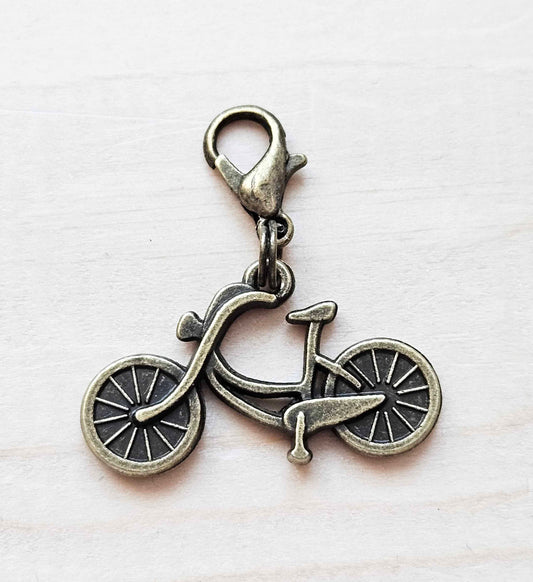 ANTIQUE BIKE / Planner Charm / Journal Charm / Zipper Bookmark Charm / Planner accessories