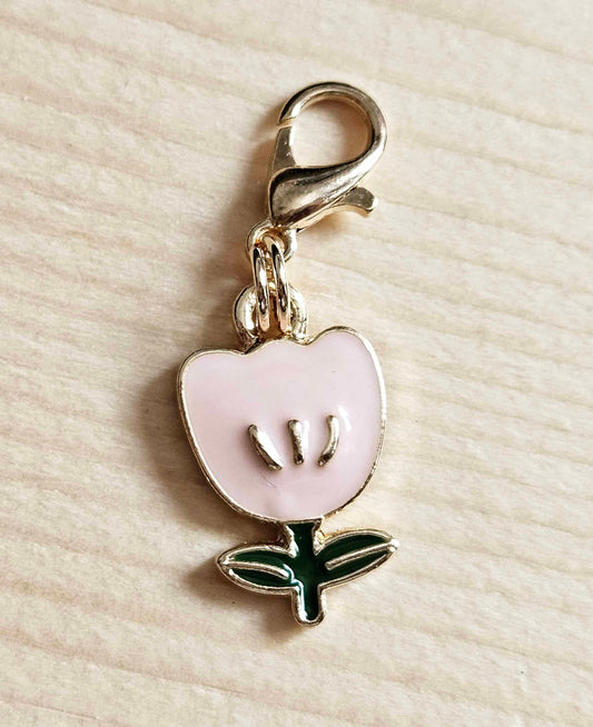 TULIPS / Planner Charm / Journal Charm / Zipper Bookmark Charm / Planner accessories