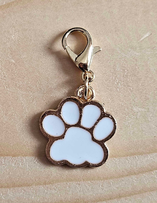 WHITE PAW / Planner Charm / Journal Charm / Zipper Bookmark Charm / Planner accessories