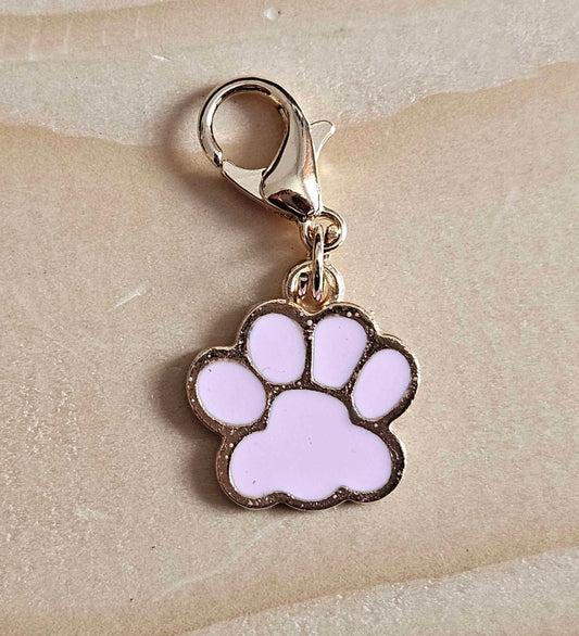 PINK PAW / Planner Charm / Journal Charm / Zipper Bookmark Charm / Planner accessories