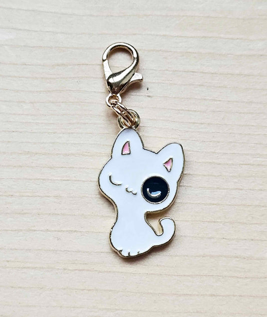 CUTIE CAT / Planner Charm / Journal Charm / Zipper Bookmark Charm / Planner accessories