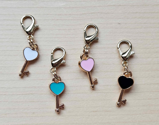 HEART LOCK / Planner Charm / Journal Charm / Zipper Bookmark Charm / Planner accessories