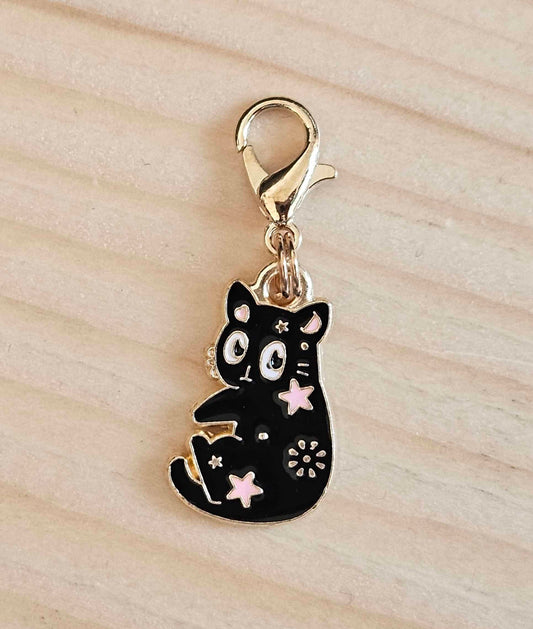 BLACK CAT / Planner Charm / Journal Charm / Zipper Pull / Bookmark Charm / Planner accessories